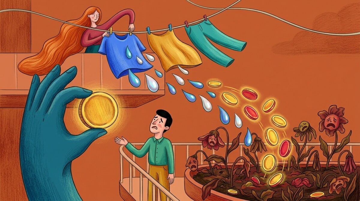 I panni stesi che gocciolano sulla proprietà del vicino possono costare un risarcimento?